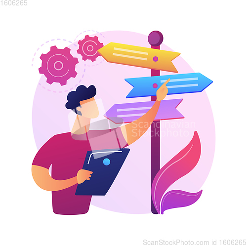 Image of Decision making abstract concept vector illustration.