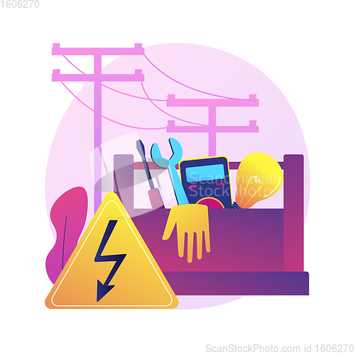 Image of Electrician services abstract concept vector illustration.