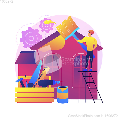 Image of House renovation abstract concept vector illustration.