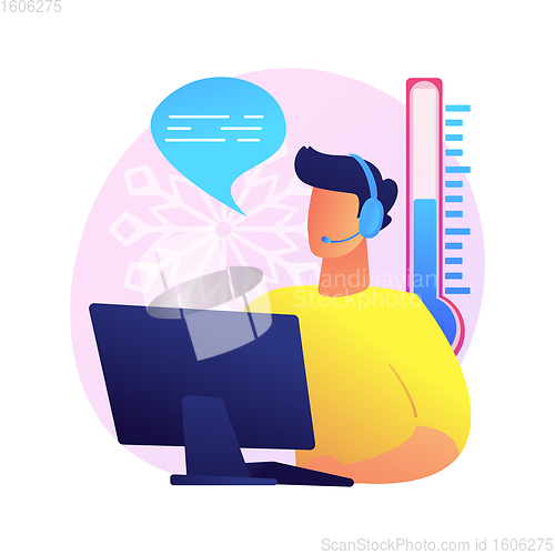 Image of Cold calling abstract concept vector illustration.