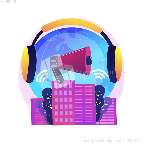 Image of Noise pollution abstract concept vector illustration.