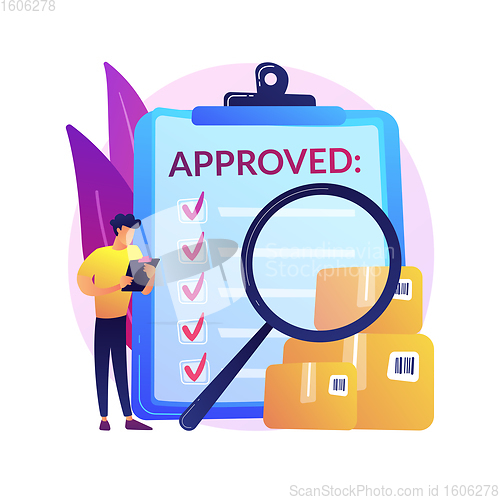 Image of Product quality control abstract concept vector illustration.