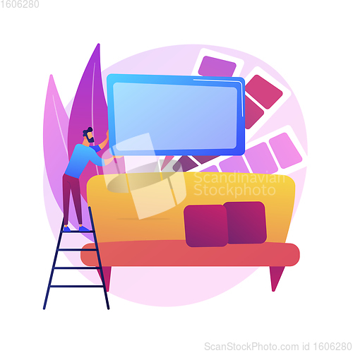 Image of Interior design abstract concept vector illustration.