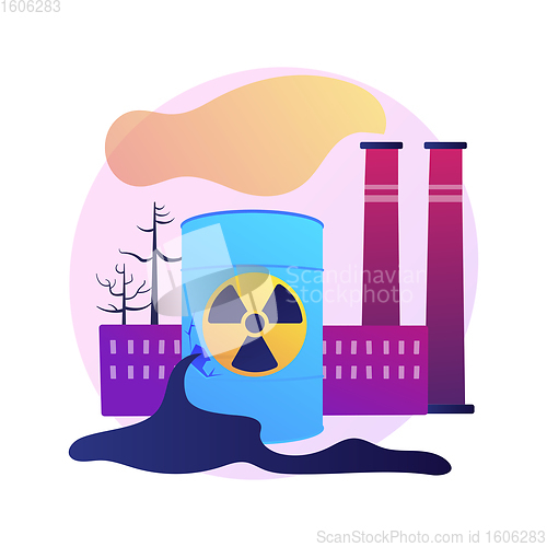 Image of Technological disasters abstract concept vector illustration.