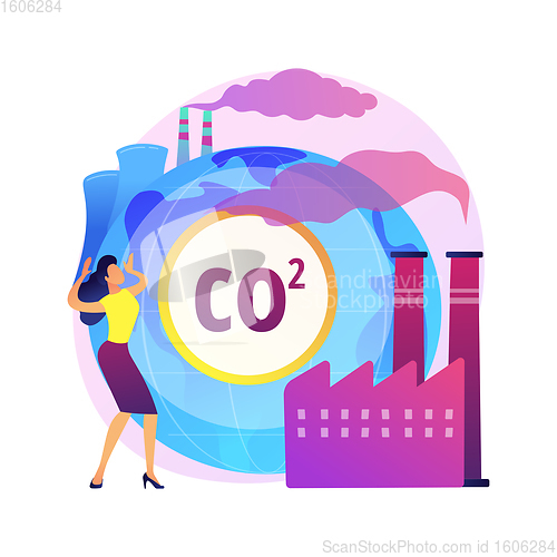 Image of Global CO2 emissions abstract concept vector illustration.
