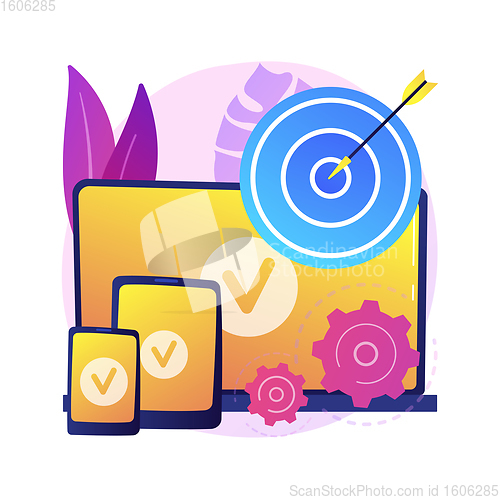 Image of Multi-device targeting abstract concept vector illustration.
