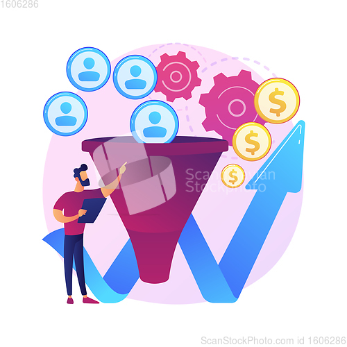 Image of Conversion rate optimization abstract concept vector illustration.