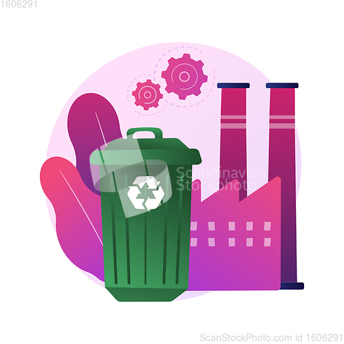 Image of Mechanical recycling abstract concept vector illustration.