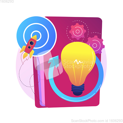 Image of Project life cycle abstract concept vector illustration.