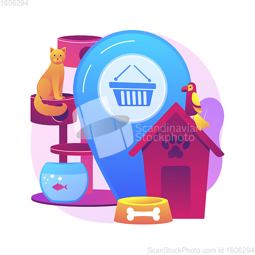 Image of Animals shop abstract concept vector illustration.
