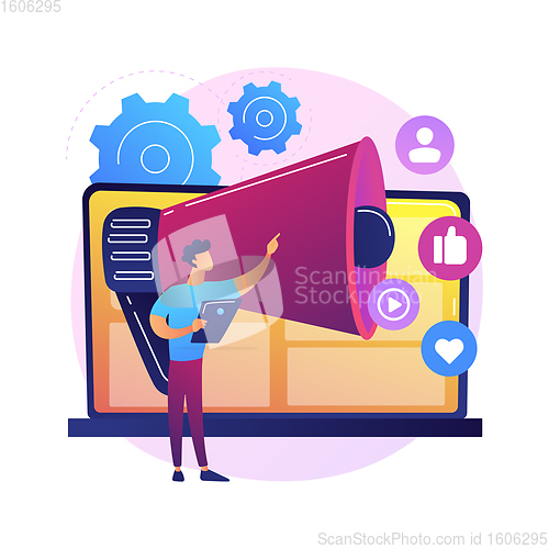 Image of Online marketing abstract concept vector illustration.