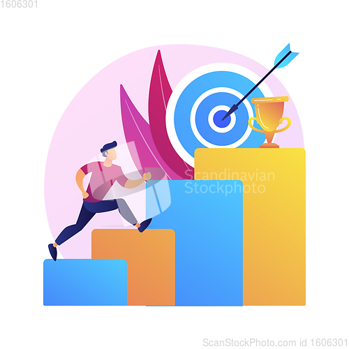 Image of Ambition abstract concept vector illustration.