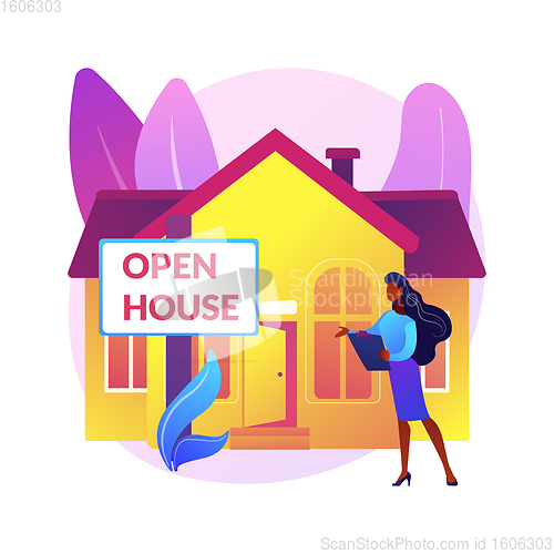 Image of Open house abstract concept vector illustration.