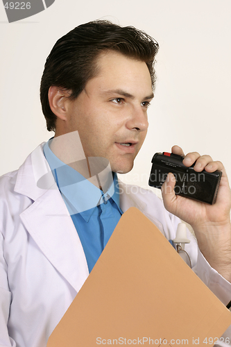 Image of Doctor or Researcher Dictating