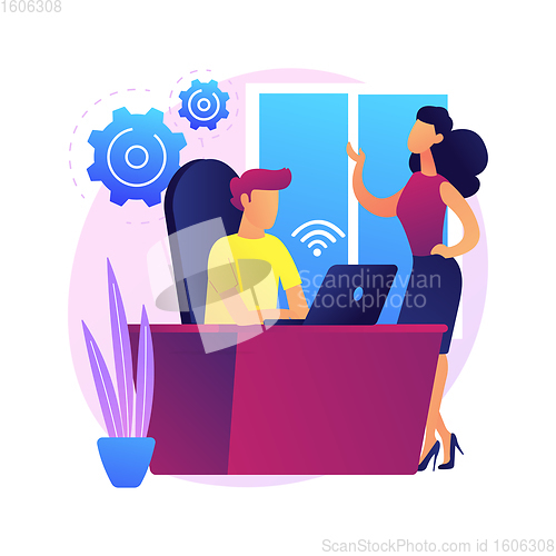 Image of On-demand urban workspace abstract concept vector illustration.