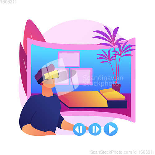 Image of Real estate virtual tour01 abstract concept vector illustration.