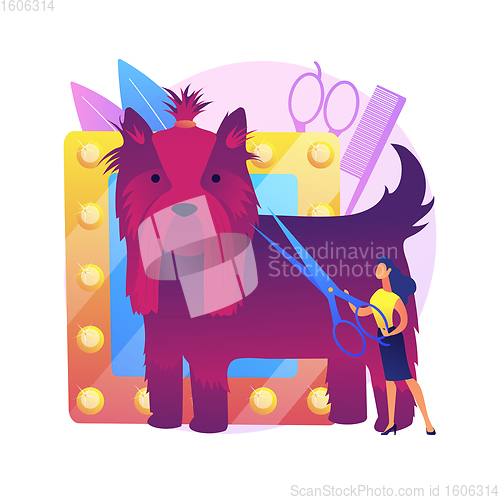 Image of Grooming salon abstract concept vector illustration.