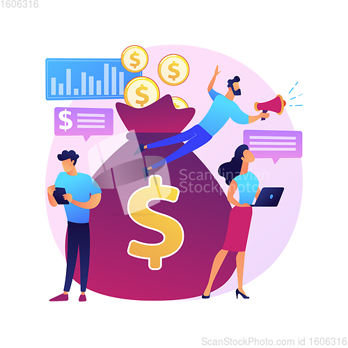 Image of Crowdfunding abstract concept vector illustration.
