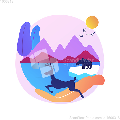 Image of National parks creation abstract concept vector illustration.