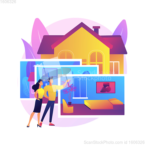 Image of Real estate photography abstract concept vector illustration.