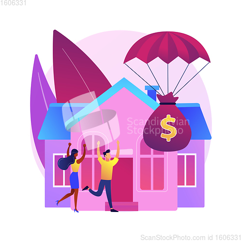 Image of Mortgage relief program abstract concept vector illustration.