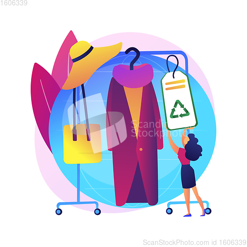 Image of Sustainable fashion abstract concept vector illustration.