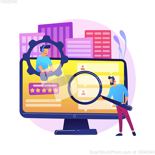 Image of Customer self-service abstract concept vector illustration.