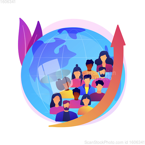 Image of Population growth abstract concept vector illustration.