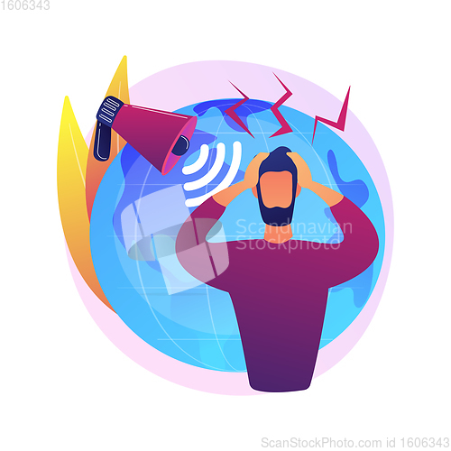Image of High noise level abstract concept vector illustration.