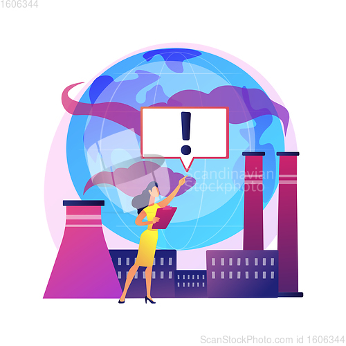 Image of Industrial pollution abstract concept vector illustration.