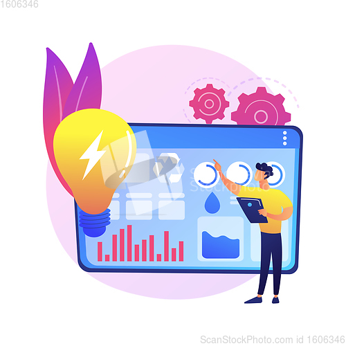 Image of Management of resources abstract concept vector illustration.