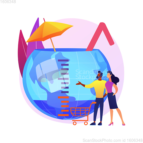Image of Overconsumption abstract concept vector illustration.