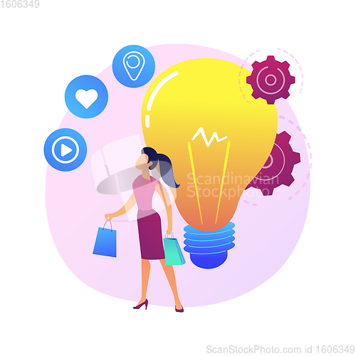 Image of Consumer behaviour abstract concept vector illustration.