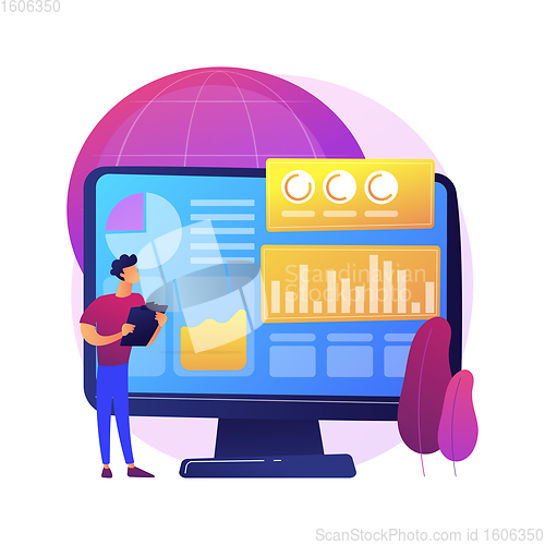 Image of Environment data analytics abstract concept vector illustration.