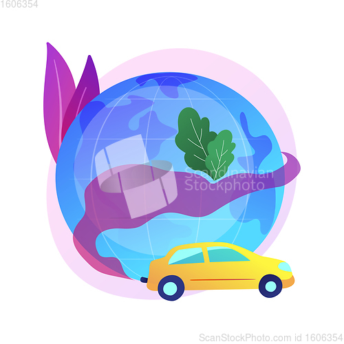 Image of Motor vehicle pollution abstract concept vector illustration.