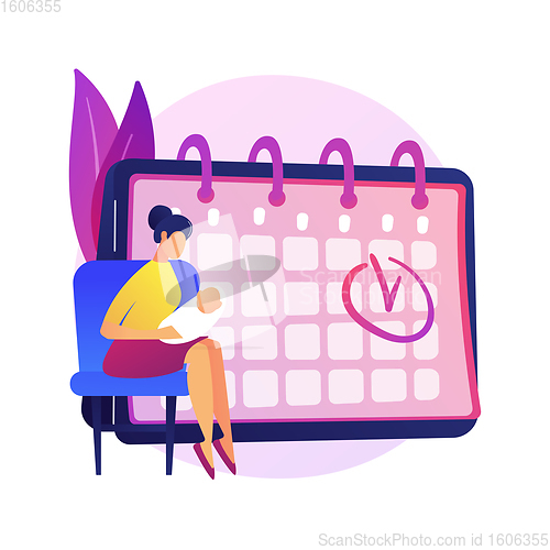 Image of Maternity leave abstract concept vector illustration.