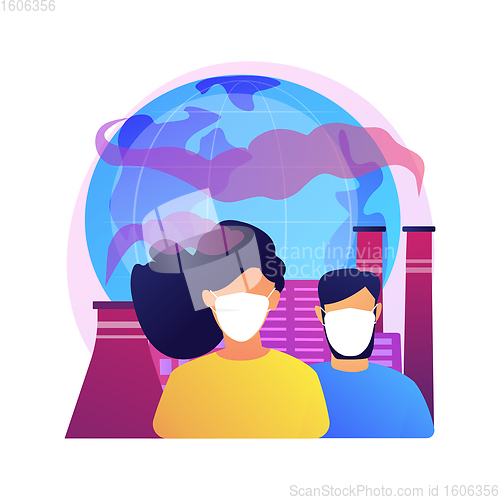 Image of Air pollution abstract concept vector illustration.