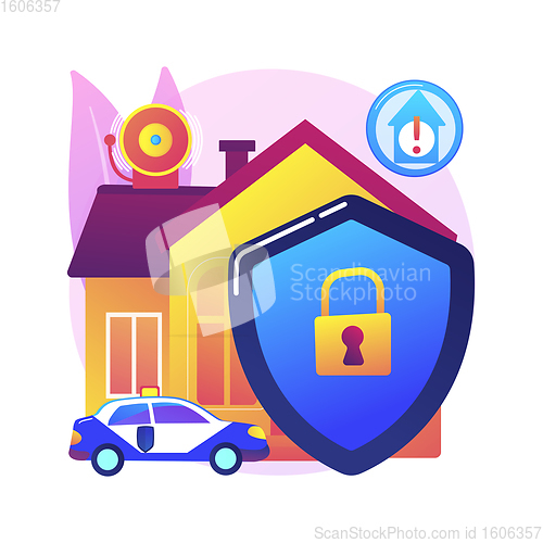 Image of Security systems design abstract concept vector illustration.