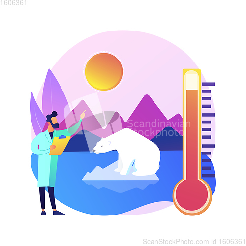 Image of Climate change abstract concept vector illustration.