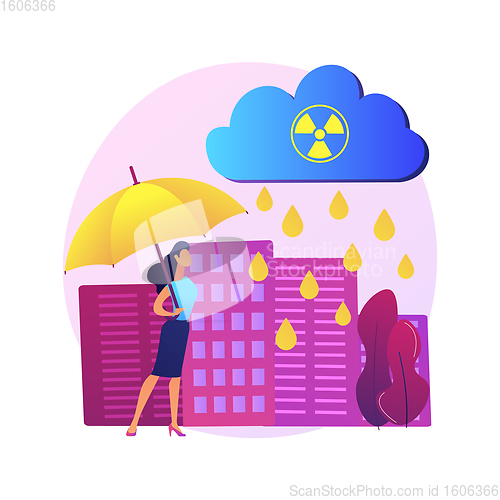 Image of Acid rain abstract concept vector illustration.