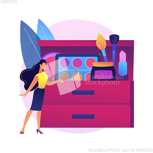 Image of Beauty box abstract concept vector illustration.