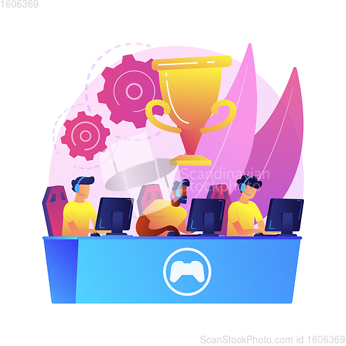 Image of Cybersport team abstract concept vector illustration.