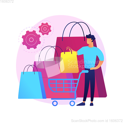 Image of Purchasing habits abstract concept vector illustration.