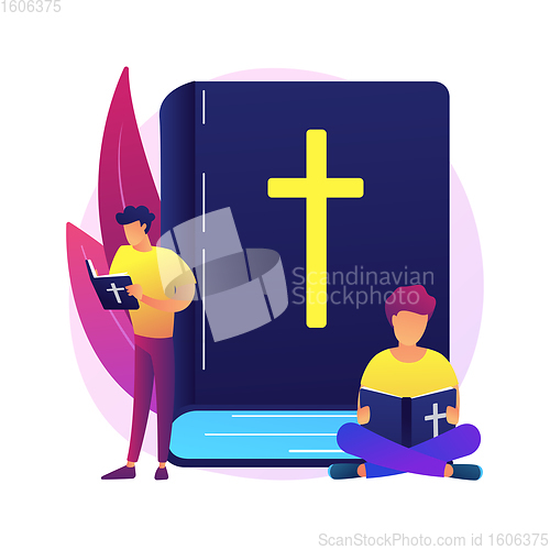 Image of Holy bible abstract concept vector illustration.