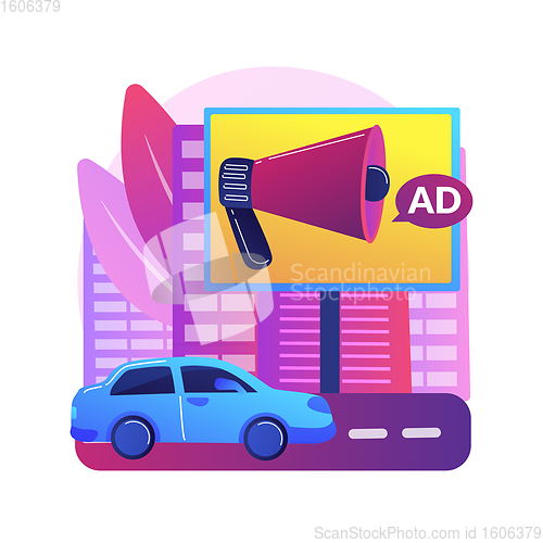 Image of Outdoor advertising design abstract concept vector illustration.