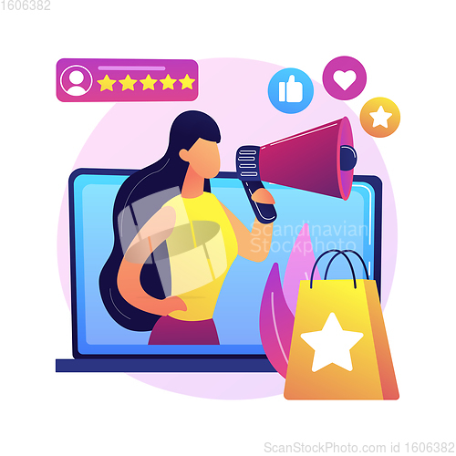 Image of Brand ambassador abstract concept vector illustration.