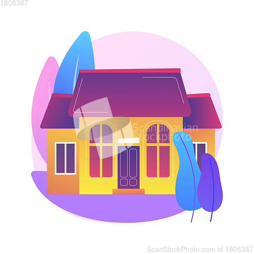 Image of Detached house abstract concept vector illustration.