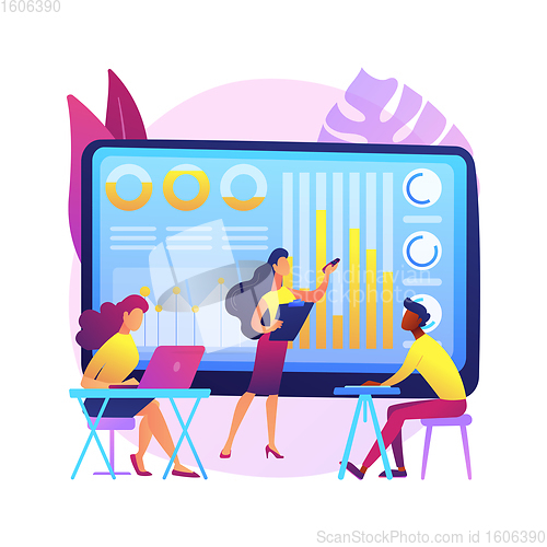 Image of Digital presentation abstract concept vector illustration.