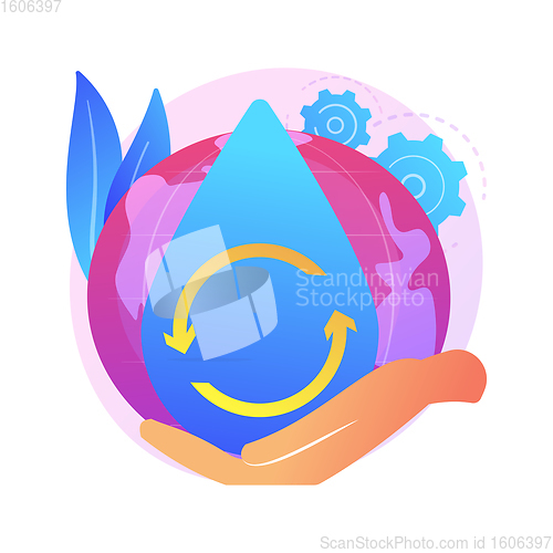 Image of Water consumption abstract concept vector illustration.