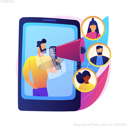 Image of Referral program abstract concept vector illustration.